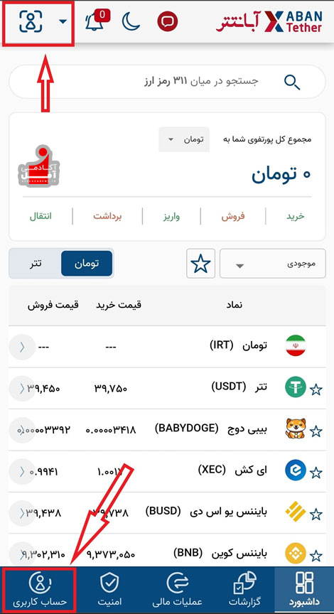 آموزش آبان تتر